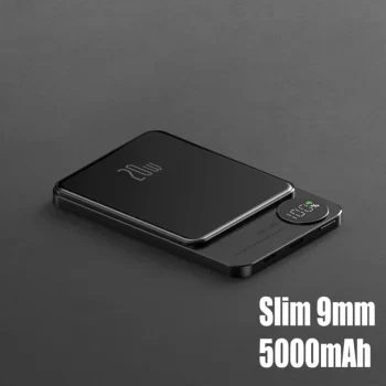 10000mAh Magsafe Magnetic Power Bank PD20W 15W Wireless Fast Charger External Auxiliary Battery Pack For Magsafe iPhone 15 14 13