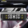 Smart Car TPMS Tire Pressure Monitoring System Solar Power Digital TMPS LCD Display USB Auto Tire Pressure Sensor