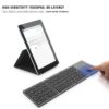 Mini wireless three-fold Bluetooth keyboard Bluetooth wireless folding with touch panel BO33 rechargeable keyboard