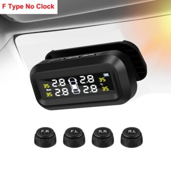 Smart Car TPMS Tire Pressure Monitoring System Solar Power Digital TMPS LCD Display USB Auto Tire Pressure Sensor