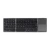 Mini wireless three-fold Bluetooth keyboard Bluetooth wireless folding with touch panel BO33 rechargeable keyboard