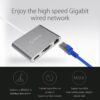 ORICO Aluminum Type-C to VGA/HDMI/RJ45/Type-C/Type-A Converter USB3.1 Gen1 with 2 USB3.0 Ports for Mac(RCNB)