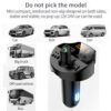 Car FM Transmitter Bluetooth 5.0 Car Mp3 Player Smart Chip T66