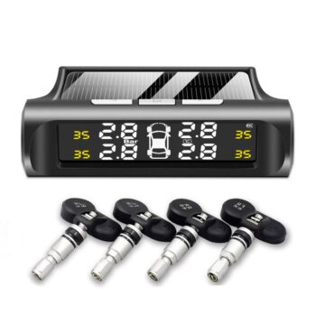 Smart Car TPMS Tire Pressure Monitoring System Solar Power Digital TMPS LCD Display USB Auto Tire Pressure Sensor
