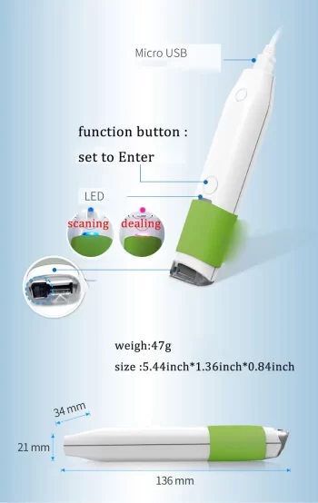 Scan Marqueur Stylo Intelligent Automatique Stylo Scanner Scan Marqueur Texte Reconnaissance Stylo Scanner