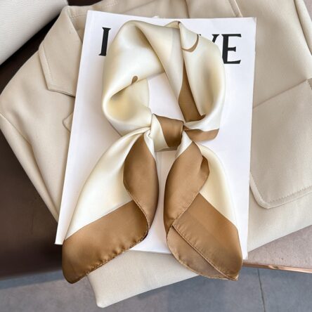 Small Square Scarf Women's Fashion Versatile Korean Edition Simple Scarf Women's French Headband Spring and Autumn