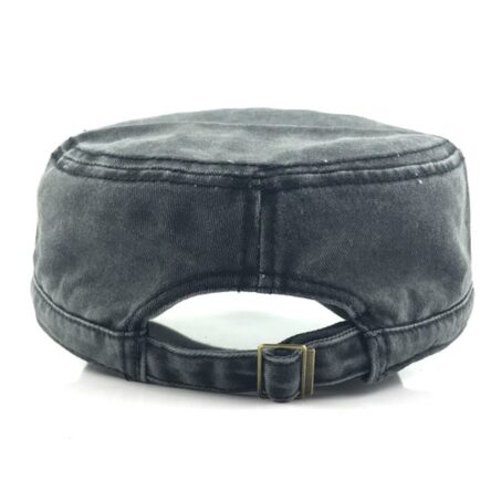 Flat top hat, solid color washed cotton duckbill hat, men's and women's seasonal hat, sunshade hat, casual hat
