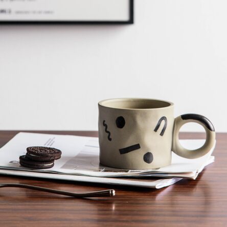 Hand-painted ceramic mugs, coffee cups, milk breakfast cups