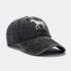 Rose Red Spur Embroidered Baseball Hat Women's Trendy Casual Versatile Duck Tongue Hat Outdoor Sports Sunshade Hat Men