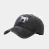 Rose Red Spur Embroidered Baseball Hat Women's Trendy Casual Versatile Duck Tongue Hat Outdoor Sports Sunshade Hat Men