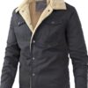 New men's plush cotton workwear casual jacket for spring and autumn seasons, men's jacket
