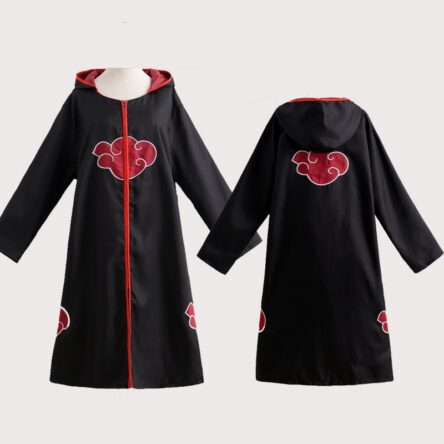 Naruto, the same style, known organization cloak, Japanese anime clothes, anime COSPLY clothes, red cloud robe