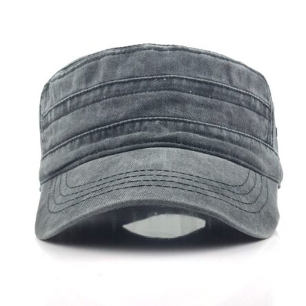 Flat top hat, solid color washed cotton duckbill hat, men's and women's seasonal hat, sunshade hat, casual hat