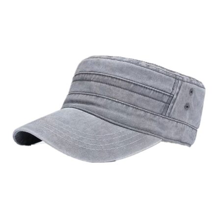 Flat top hat, solid color washed cotton duckbill hat, men's and women's seasonal hat, sunshade hat, casual hat