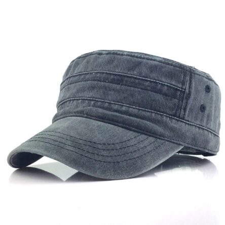 Flat top hat, solid color washed cotton duckbill hat, men's and women's seasonal hat, sunshade hat, casual hat