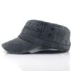 Flat top hat, solid color washed cotton duckbill hat, men's and women's seasonal hat, sunshade hat, casual hat