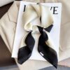 Small Square Scarf Women's Fashion Versatile Korean Edition Simple Scarf Women's French Headband Spring and Autumn