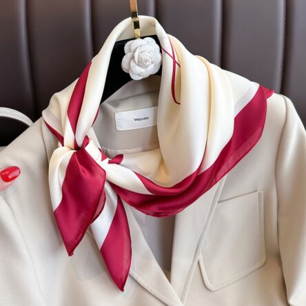 Small Square Scarf Women's Fashion Versatile Korean Edition Simple Scarf Women's French Headband Spring and Autumn