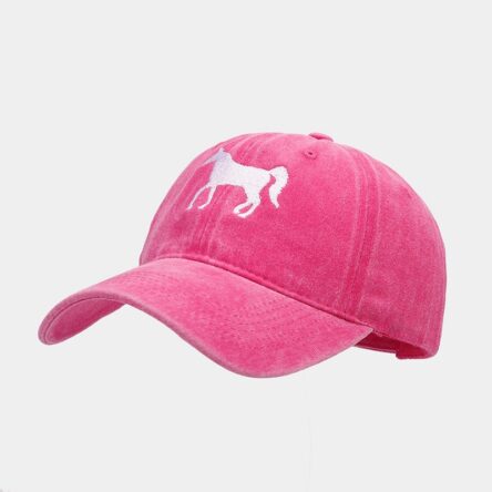 Rose Red Spur Embroidered Baseball Hat Women's Trendy Casual Versatile Duck Tongue Hat Outdoor Sports Sunshade Hat Men