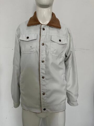 Men's jacket with plush cotton fabric, casual jacket, men's jacket