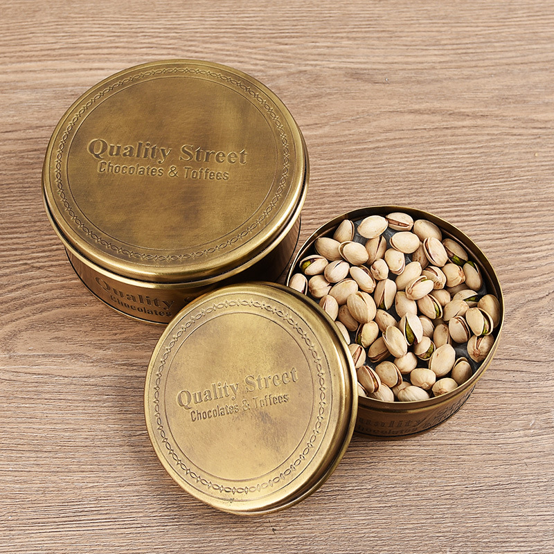 Vintage storage box, coffee can, chocolate candy can, tea can, decorative tabletop ornament