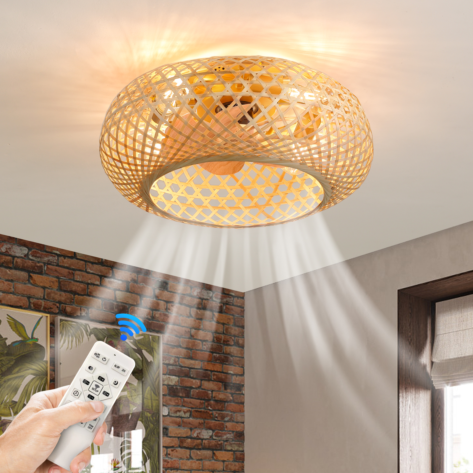 Cool Electronic ceiling fan with LED 20