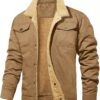New men's plush cotton workwear casual jacket for spring and autumn seasons, men's jacket