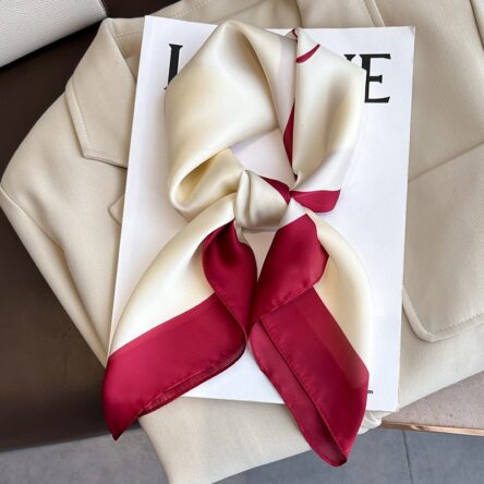 Small Square Scarf Women's Fashion Versatile Korean Edition Simple Scarf Women's French Headband Spring and Autumn