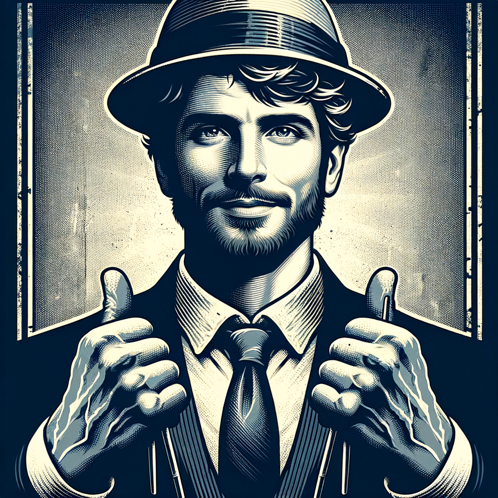 Generate a classic image with Faisal Javed reflecting hard working man who made it from the streets into a professional IT architect. Image and persona must be motivational and inspiring. Faisal is 47 years old and loves working others