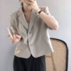 Draping short casual small suit top