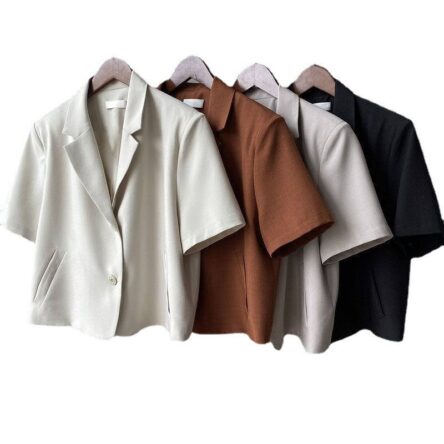 Draping short casual small suit top