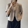 Draping short casual small suit top
