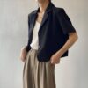 Draping short casual small suit top
