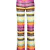 Striped Z-shaped wide leg pants Beach bikini pants