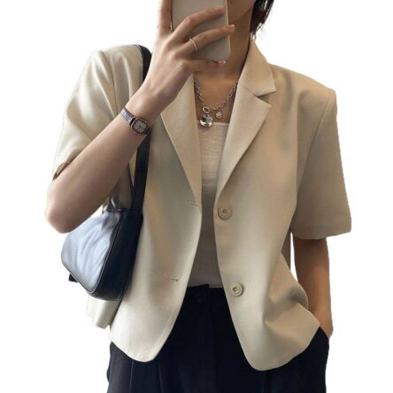 Draping short casual small suit top