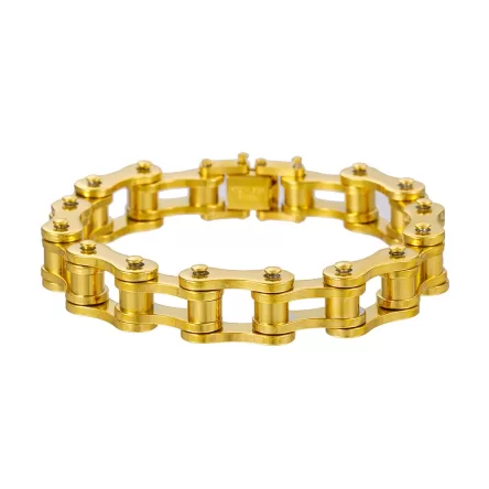 Punk jewelry European and American titanium steel men's bracelet rolling bicycle bracelet stainless steel motorcycle chain non-fading bracelet