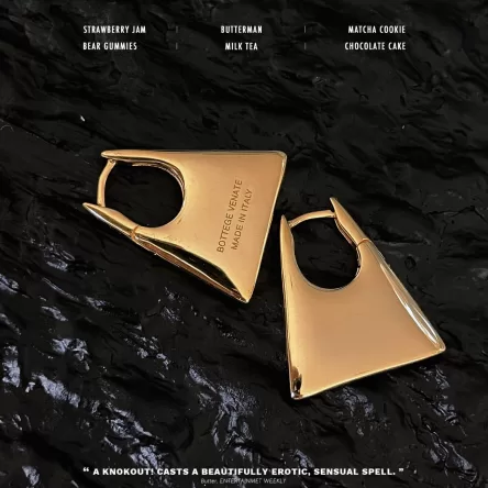 BV trapezoidal minimalist geometric earrings for women's fashionable sweet and cool earrings