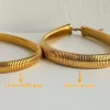 INS Titanium Steel Gypsy Elastic Choker Gold and Silver Necklace
