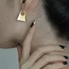 BV trapezoidal minimalist geometric earrings for women's fashionable sweet and cool earrings