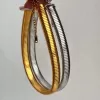 INS Titanium Steel Gypsy Elastic Choker Gold and Silver Necklace