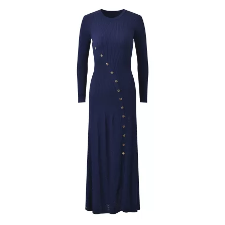 Apricot temperament fashionable slim fit slit knit dress - Faisal Store