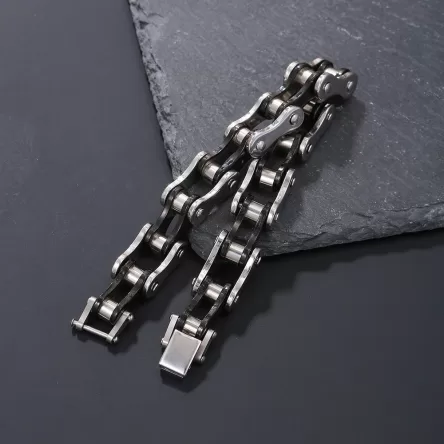 Punk jewelry European and American titanium steel men's bracelet rolling bicycle bracelet stainless steel motorcycle chain non-fading bracelet