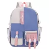 Compact Oxford Cloth School Backpack: Breathable, Wear-Resistant, Anti-Theft Design with Geometric Pattern