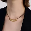 Personalized trendy design stainless steel curved tube snake bone chain necklace jewelry