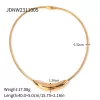 Personalized trendy design stainless steel curved tube snake bone chain necklace jewelry