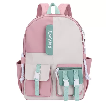 Compact Oxford Cloth School Backpack: Breathable, Wear-Resistant, Anti-Theft Design with Geometric Pattern