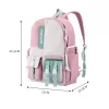 Compact Oxford Cloth School Backpack: Breathable, Wear-Resistant, Anti-Theft Design with Geometric Pattern
