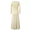 Apricot temperament fashionable slim fit slit knit dress - Faisal Store