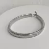 INS Titanium Steel Gypsy Elastic Choker Gold and Silver Necklace
