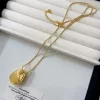 French retro European and American niche design egg-shaped water drop pendant necklace minimalist advanced cold style silver egg